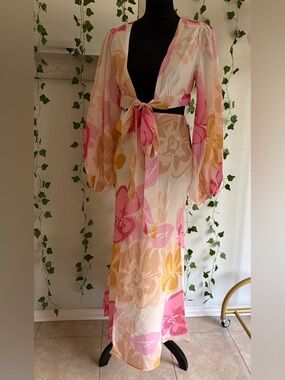 Mika & Gala Pink Floral Two Piece Set NWT